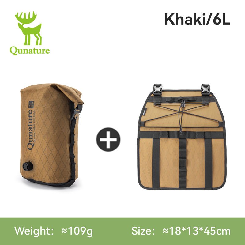 Cycling Gear Duffle - Qunature 6/12L Bikepacking Bag Fully Waterproof
