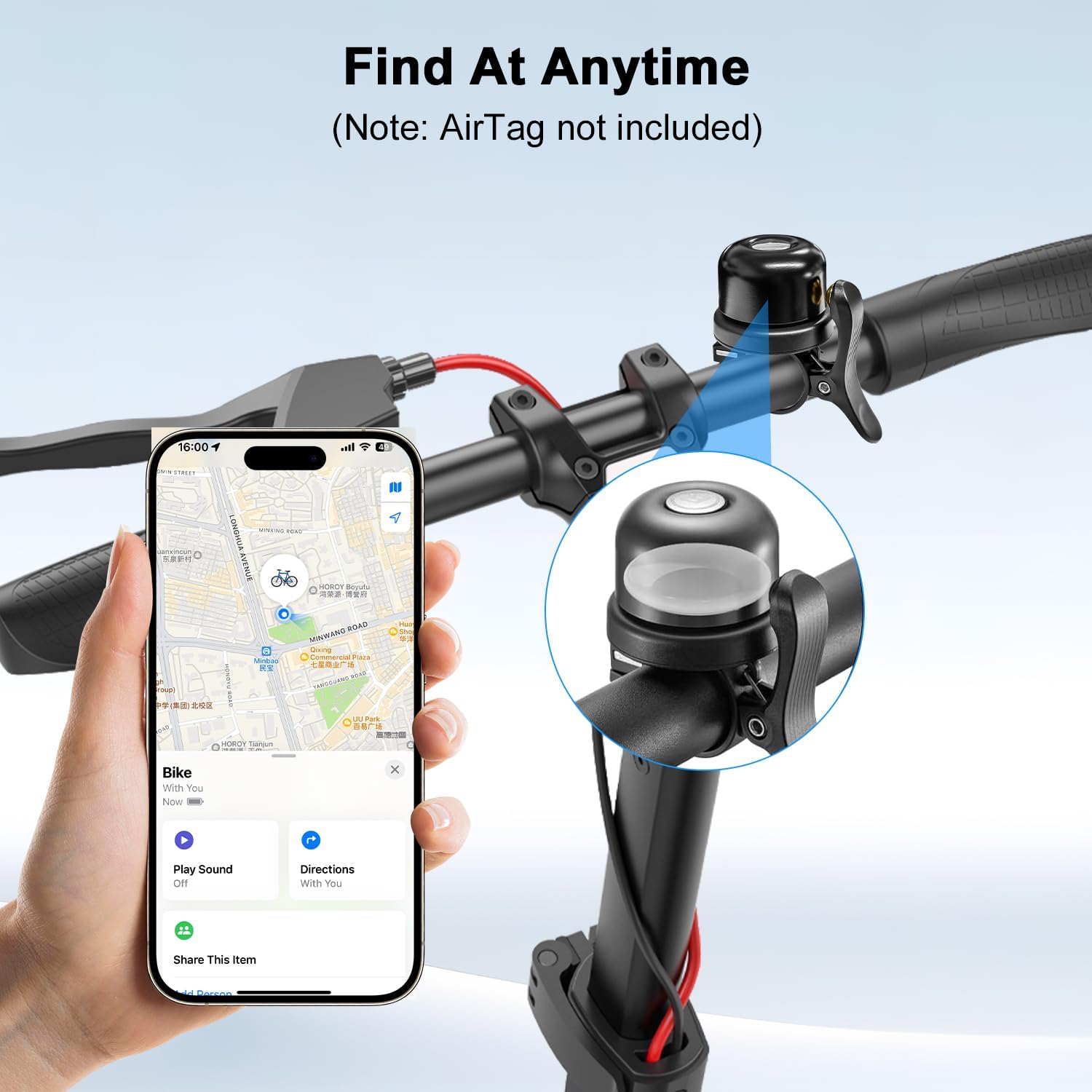 Bike Bell for Apple AirTag Hid - огляд і ціна Bike Bell