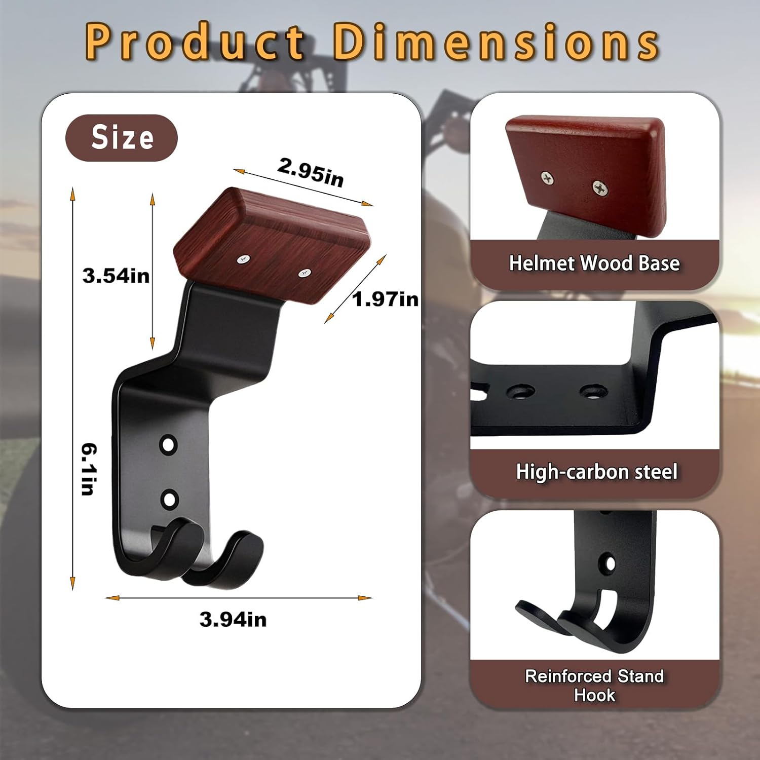 Motorcycle Helmet Holder Wall  - огляд і ціна Cycling Gear Wall Mount
